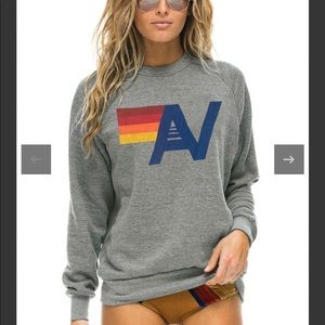 Aviator Nation Logo Crew Sweatshirt Size SMALL